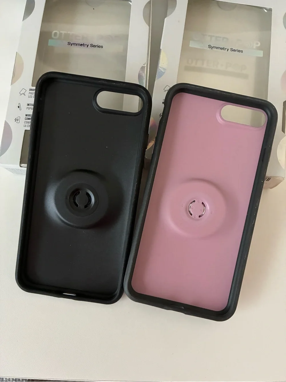 OtterBox Otter+Pop Symmetry Series Phone Case with PopSocket - Pink & Black